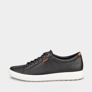 ECCO SOFT 7 Leather Sneakers | Black | Size 10